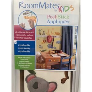 Roommates for KIds Safari Wall Stickers Bear Giraffe  Tiger Zebra Elephant
